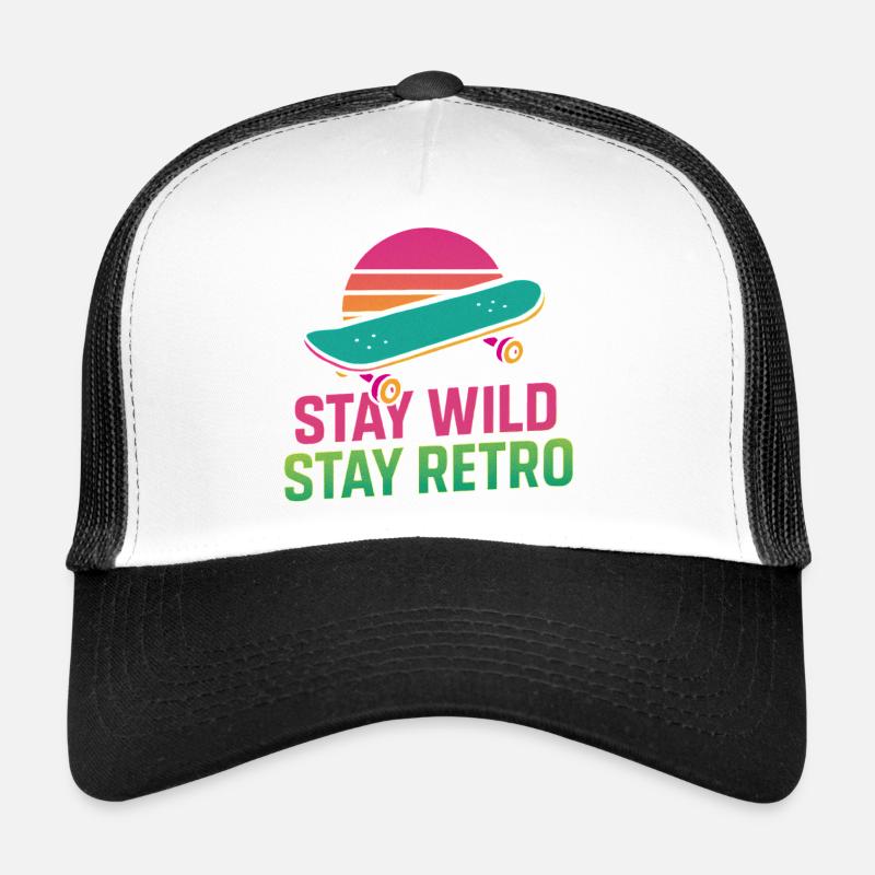 Stay Wild Retro Skate Trucker Cap