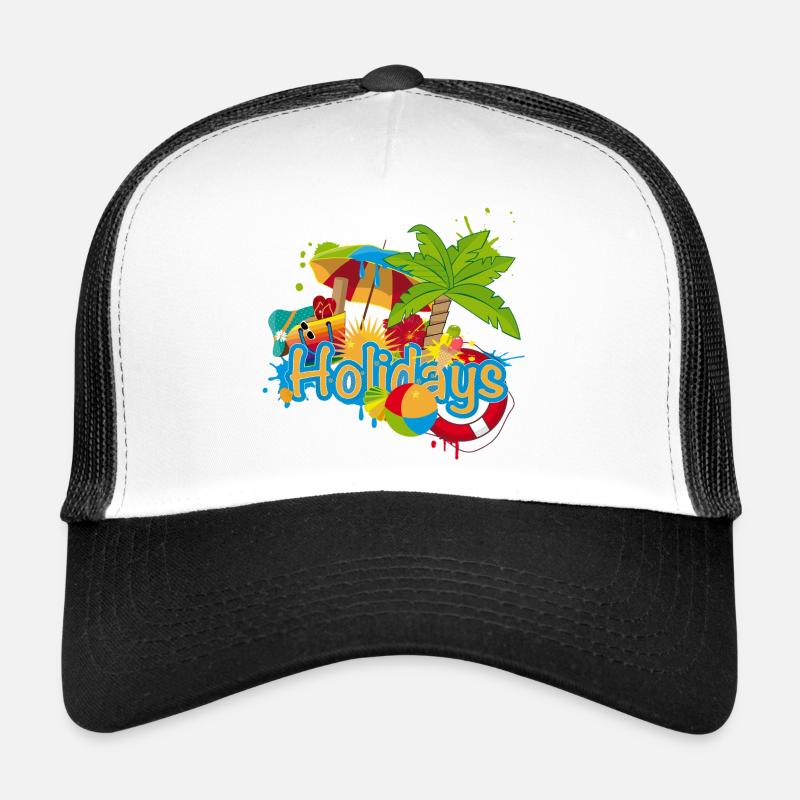Vacances colorées de graffitis d’été Casquette trucker 