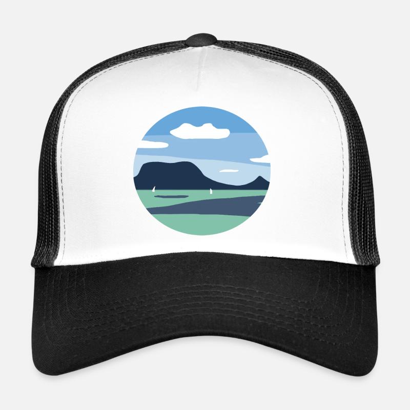 Art numérique du Balaton Casquette trucker 