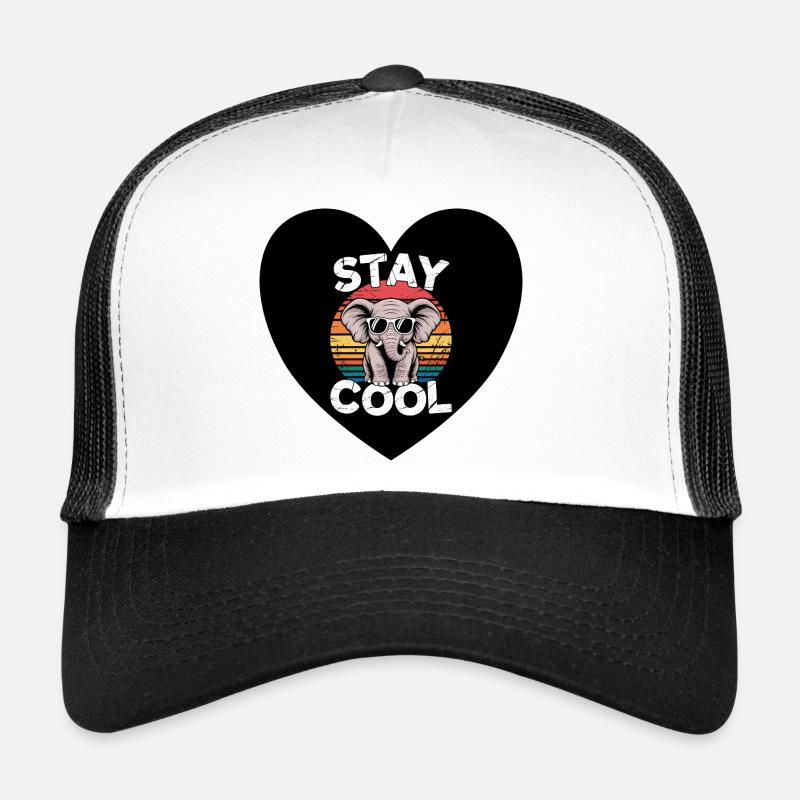 Stay Cool Éléphant Rétro Casquette trucker 