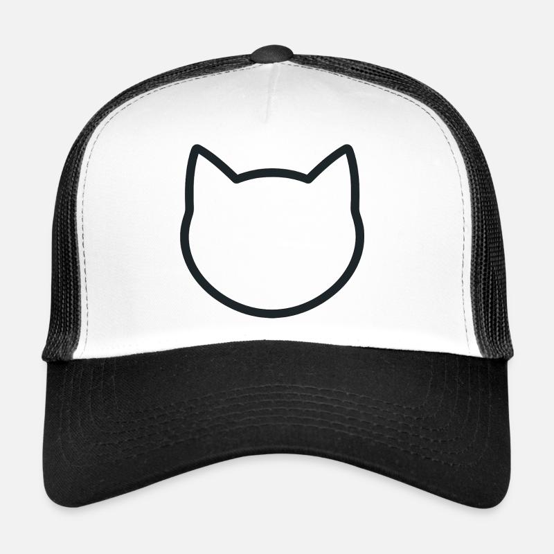 Minimalist Cat Silhouette Graphic Trucker Cap