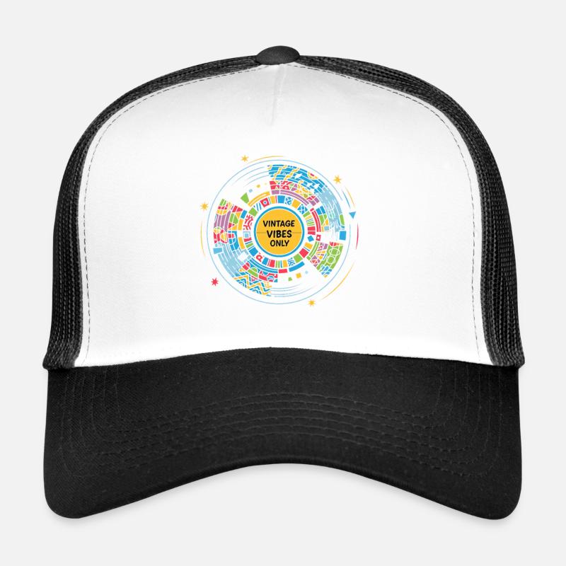 Retro Farbklecks Design mit Vintage Vibes Trucker Cap
