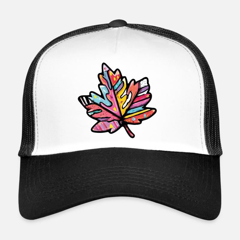 Ahorn Blatt Bunt Herbst Trucker Cap