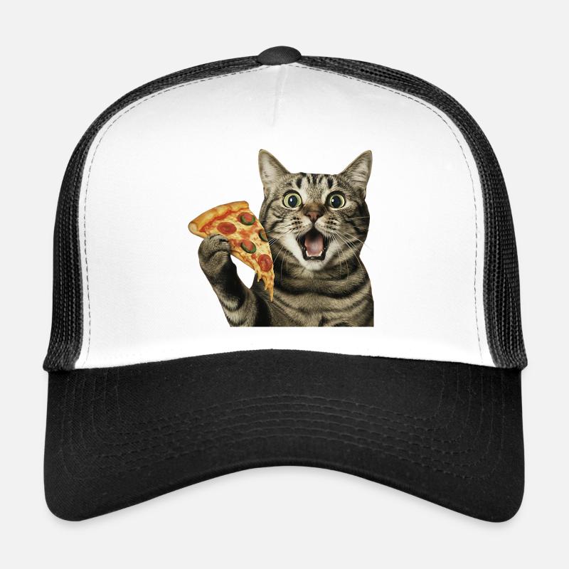 Chat pizza Casquette trucker 