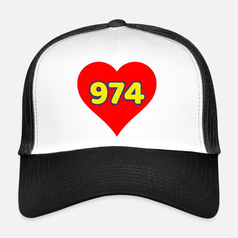 Rotes Herz 974 - La Réunion Trucker Cap
