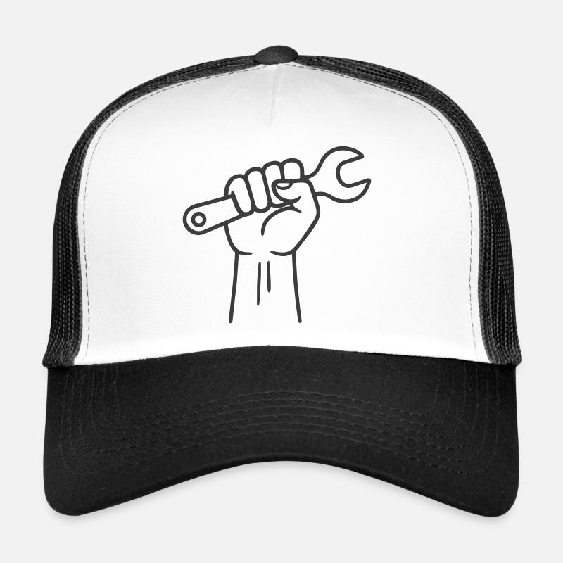Symbole de la clé à main de l’ouvrier Casquette trucker 
