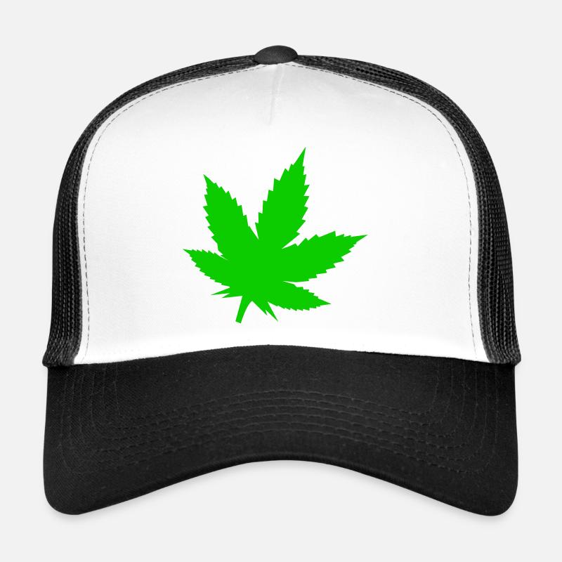 Silhouette de feuille verte Casquette trucker 