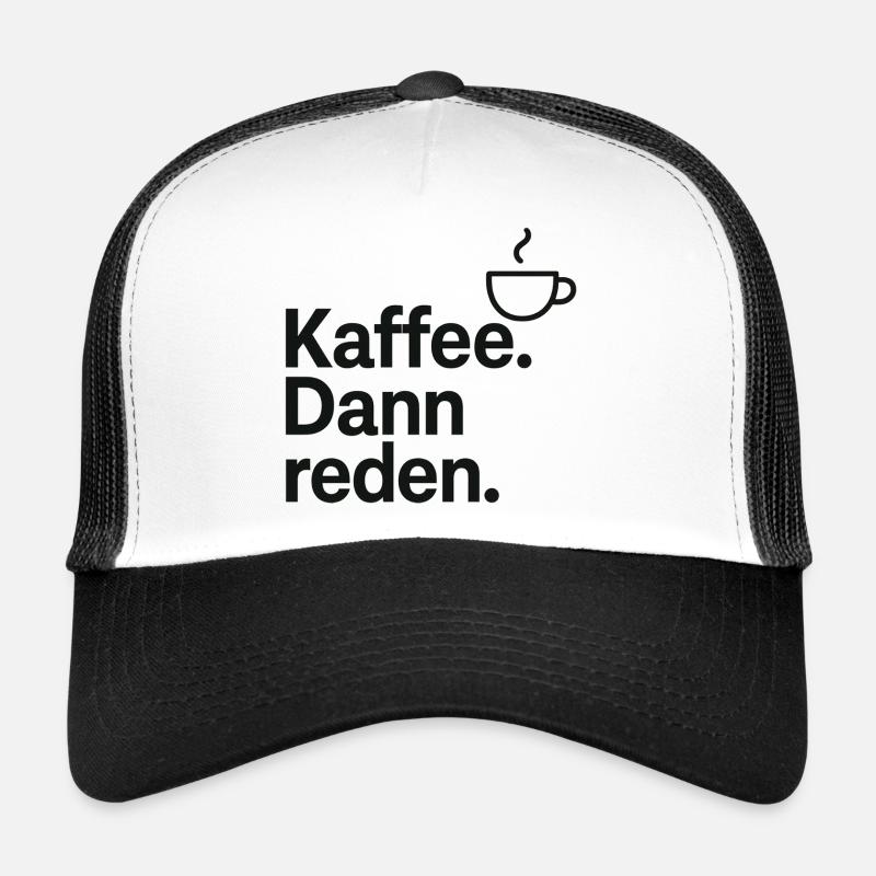 Kaffee Gespräche – Reden am Morgen - Trucker Cap - Weiß/Schwarz