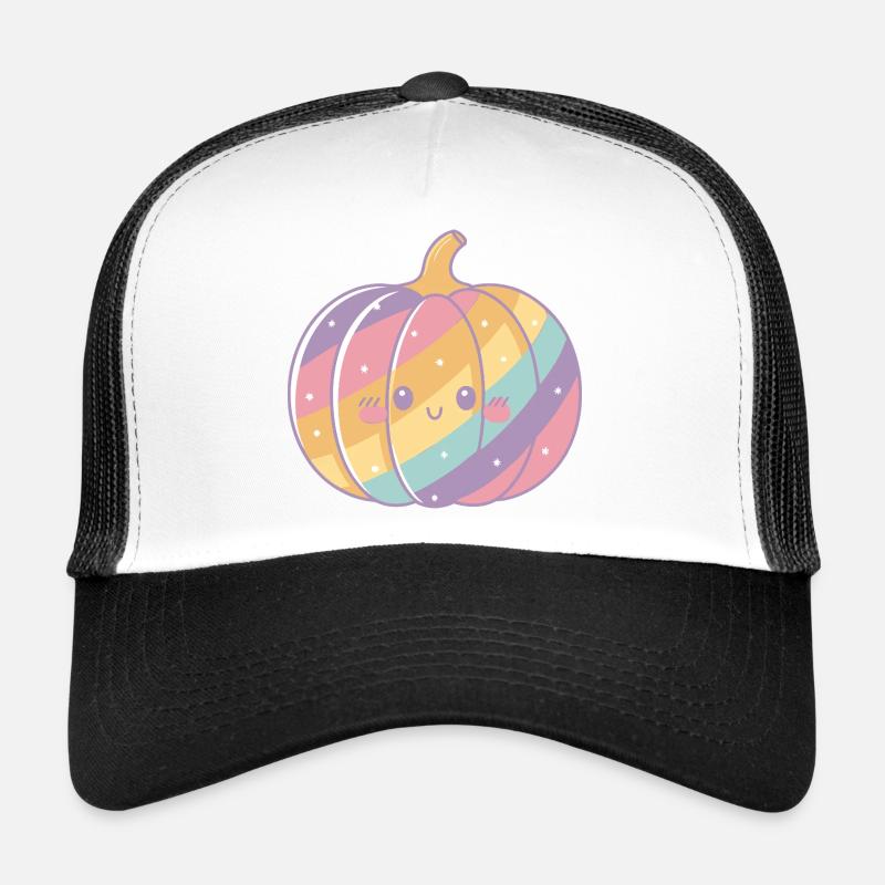 Regenbogen Pastell Kürbis Trucker Cap