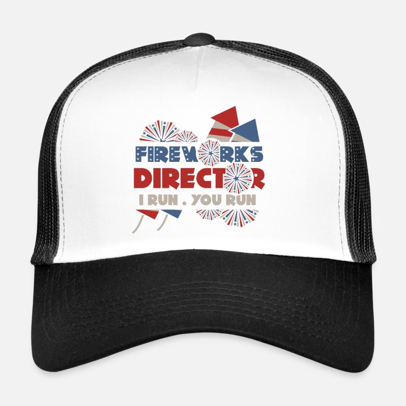 Firework Director – I Run, You Run - Trucker Cap - white/black