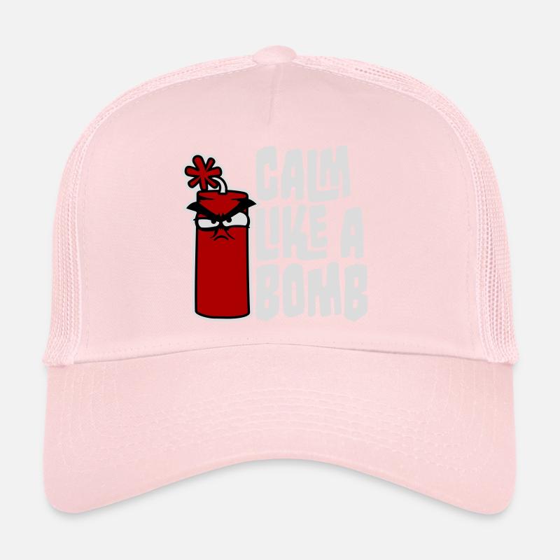 Calm Like Bomb Paradox Irony Humor Explosive Joke Trucker Cap