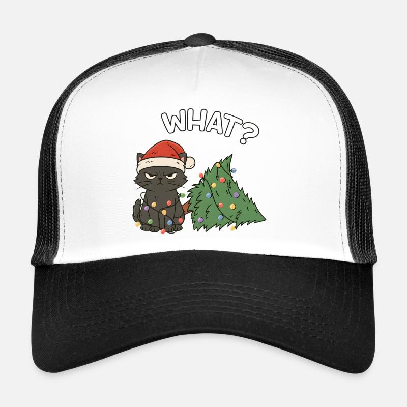 Funny Cute Cat Christmas Sass Trucker Cap