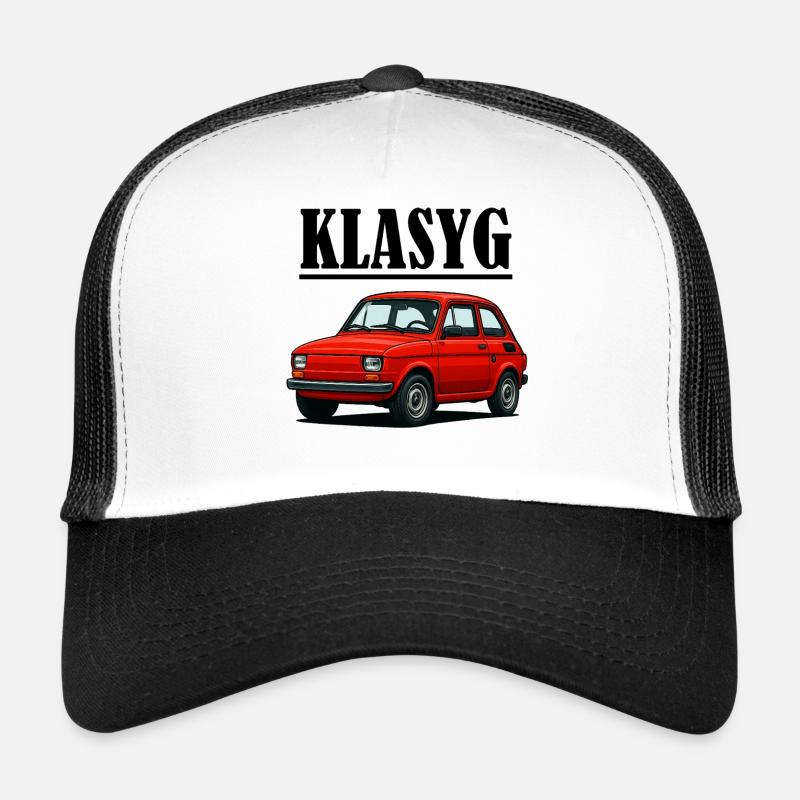 126p Edel - Trucker Cap - Weiß/Schwarz