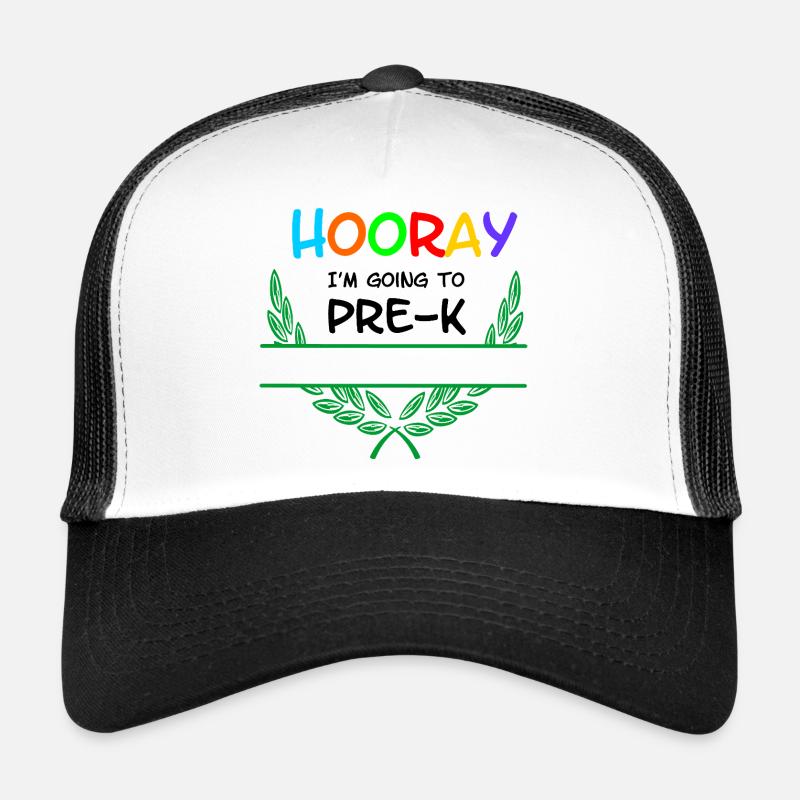 Hourra, je vais à la Pré-K - Espace de noms Casquette trucker 