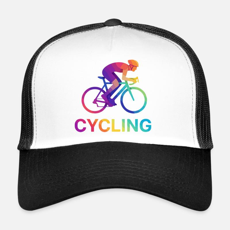 Lebendiges Regenbogen-Radfahrerdesign Trucker Cap