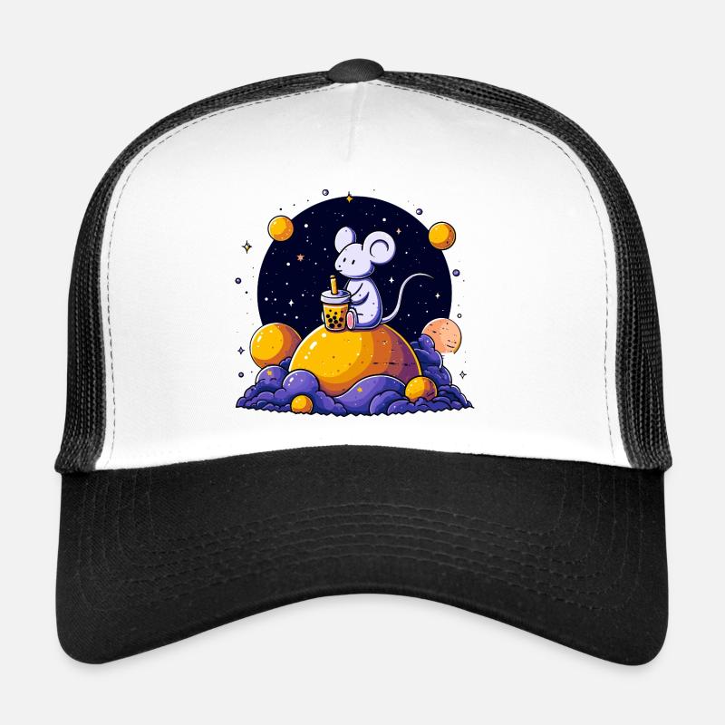 Space Mouse with Bubble Tea Trucker Cap