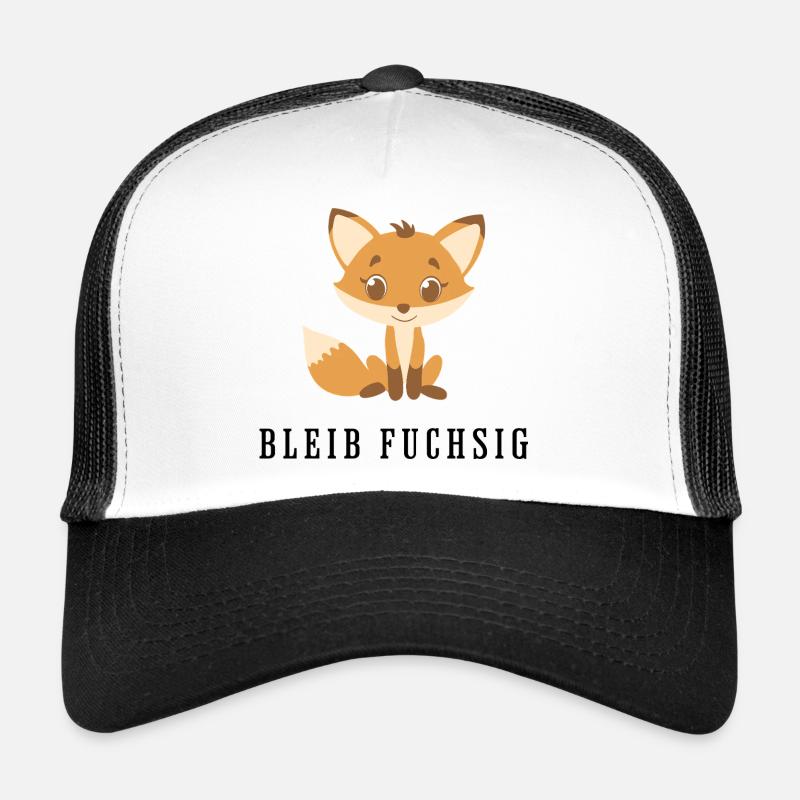Cuddly fox friend - Trucker Cap - white/black