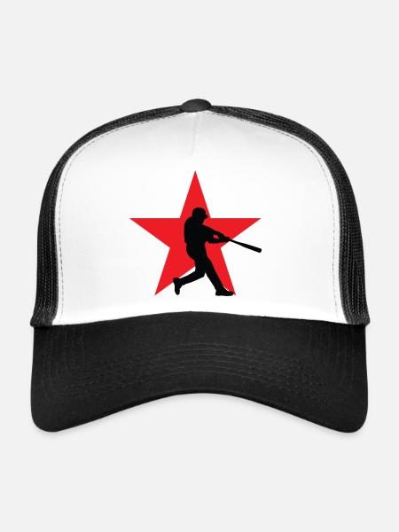 Baseball - Sport - Casquette trucker  - blanc/noir - Devant