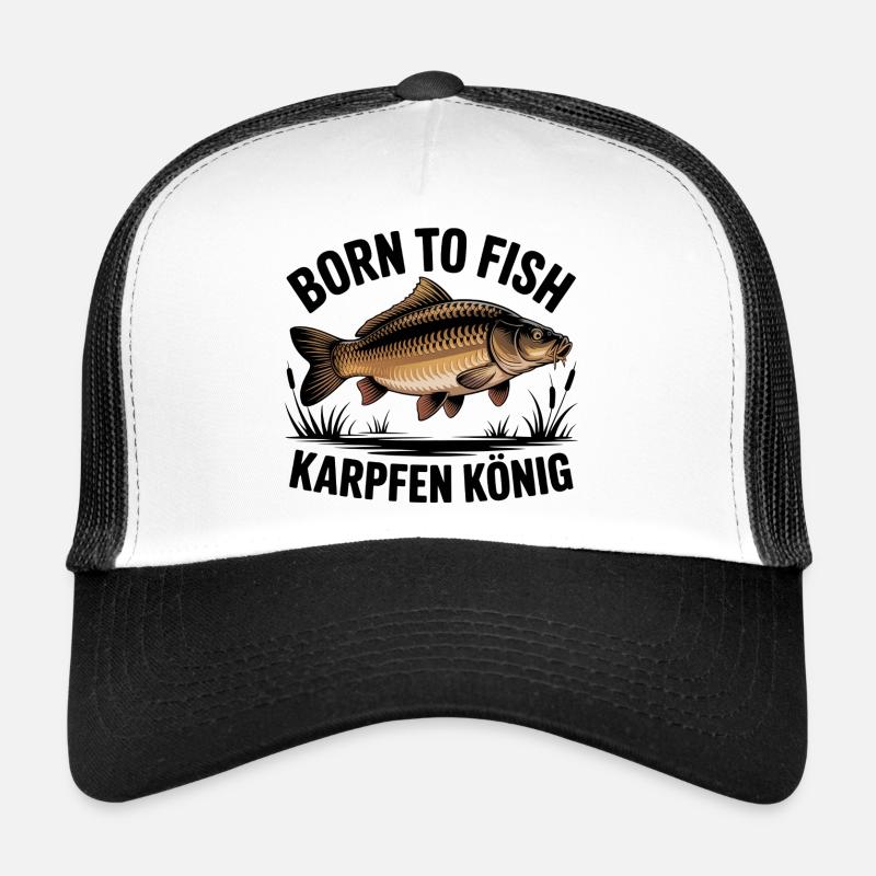 Born to Fish Karpfen König Trucker Cap