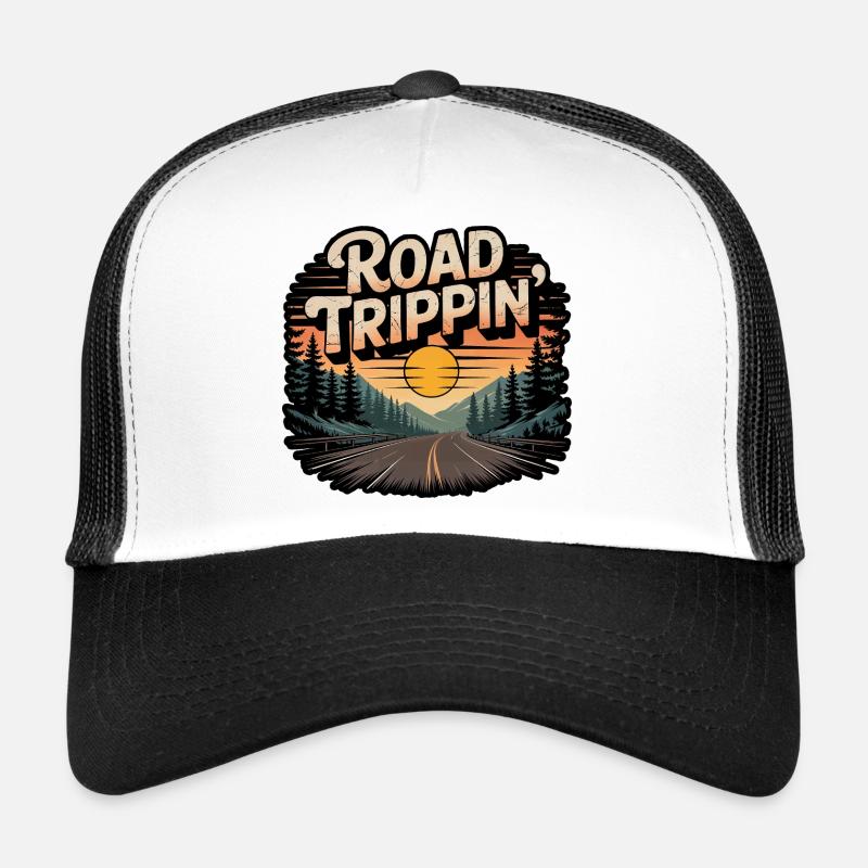 Road Trippin Rétro Vintage Aventure Coucher de Soleil Casquette trucker 