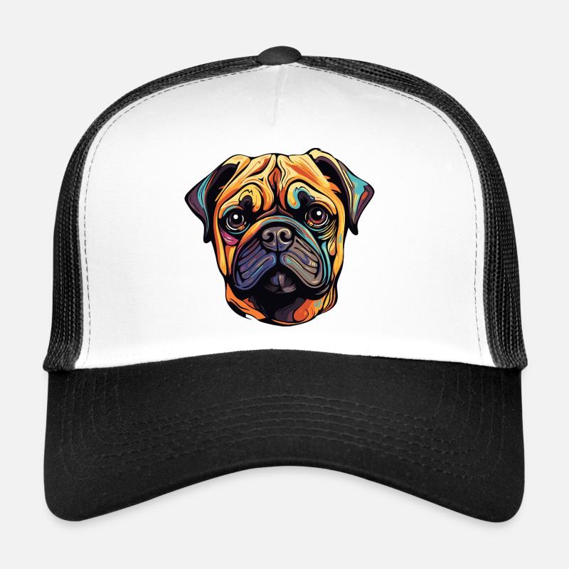 Chien carlin Casquette trucker 
