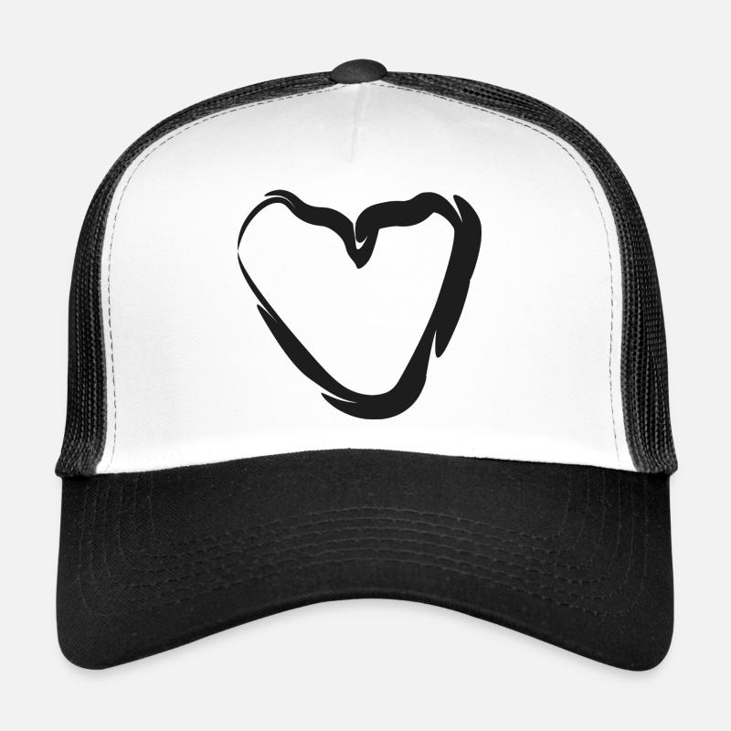 Hand-drawn heart motif Trucker Cap