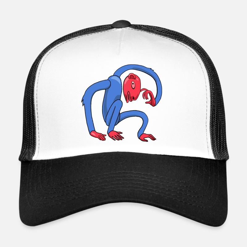 thinking monkey - Casquette trucker  - blanc/noir