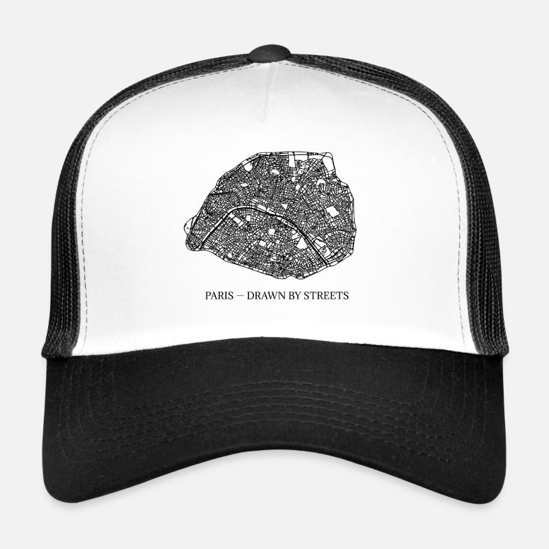 Paris - Trucker Cap - Weiß/Schwarz