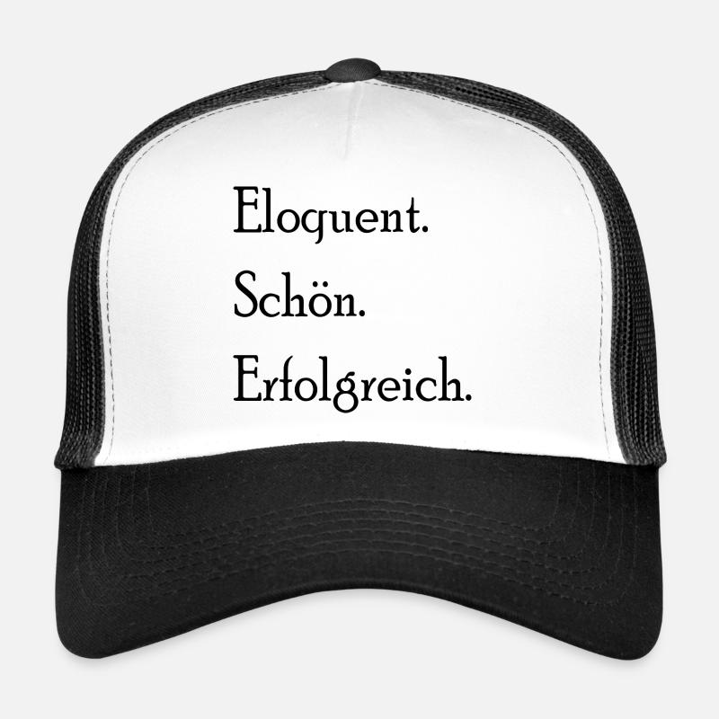 Éloquent. Sympa. Avec succès. Déclaration Casquette trucker 