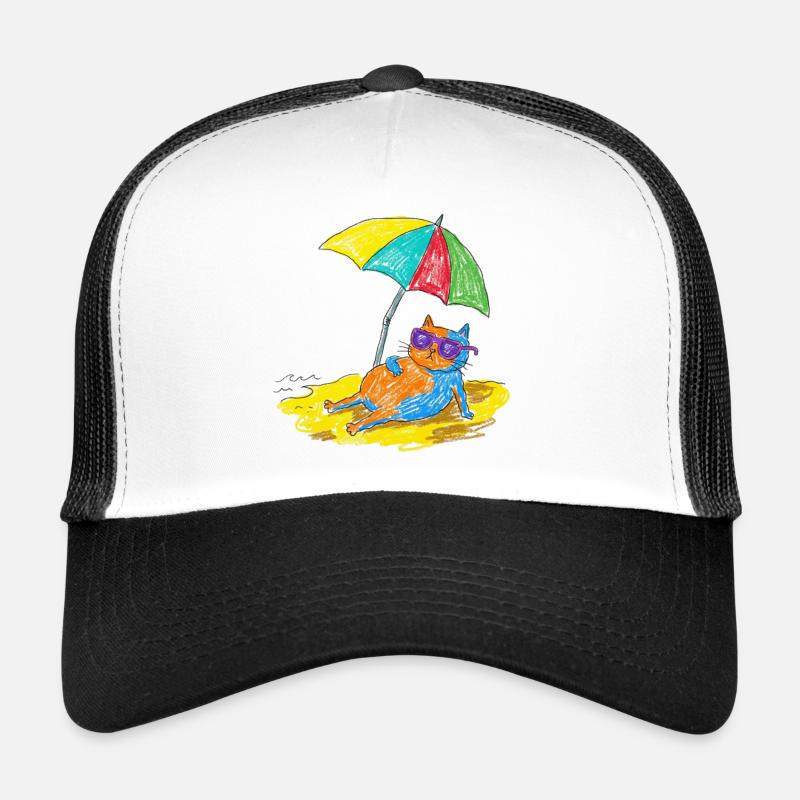 Cats on the beach Trucker Cap