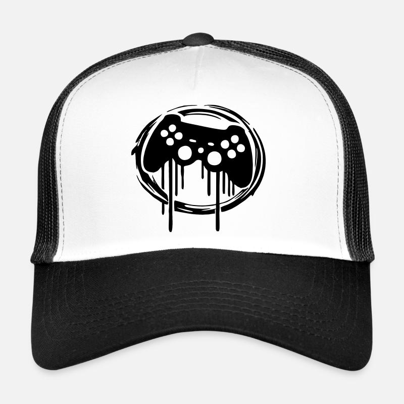 Motif circulaire de manette de jeu Casquette trucker 