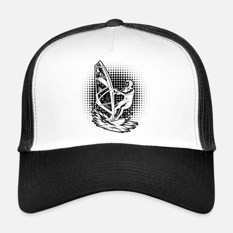 Clean Windsurfing Artwork for Windsurf Trucker Cap