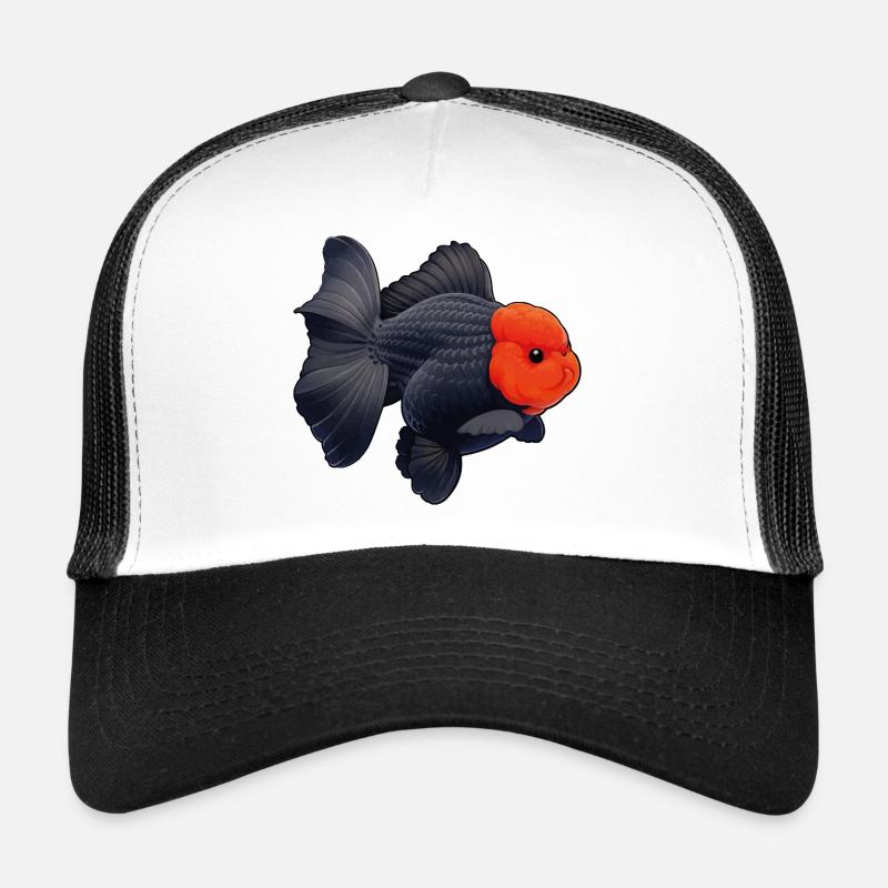 Grade Black Oranda with Red Head HQ Goldfish Trucker Cap