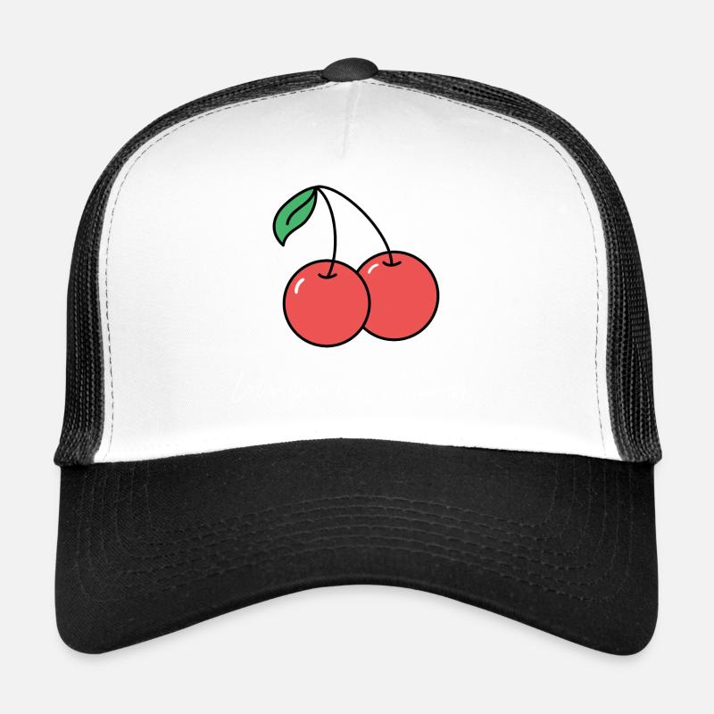 Deux cerises avec un message d’amour Casquette trucker 