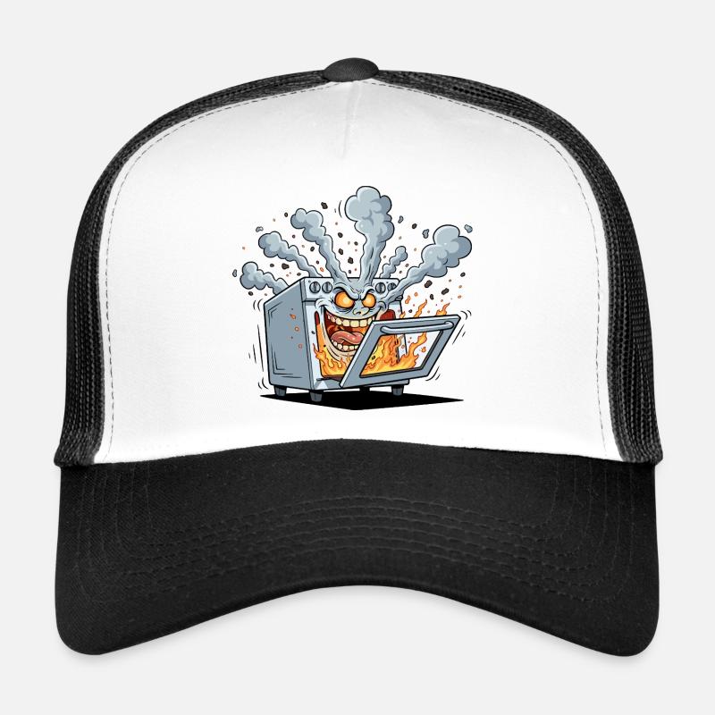 Fiery Kitchen Oven Monster Trucker Cap