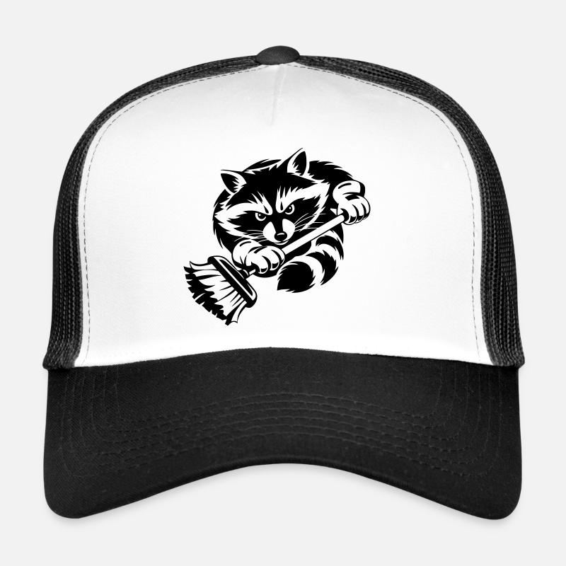 Waschbär mit Wischmopp – Putzprofi Trucker Cap