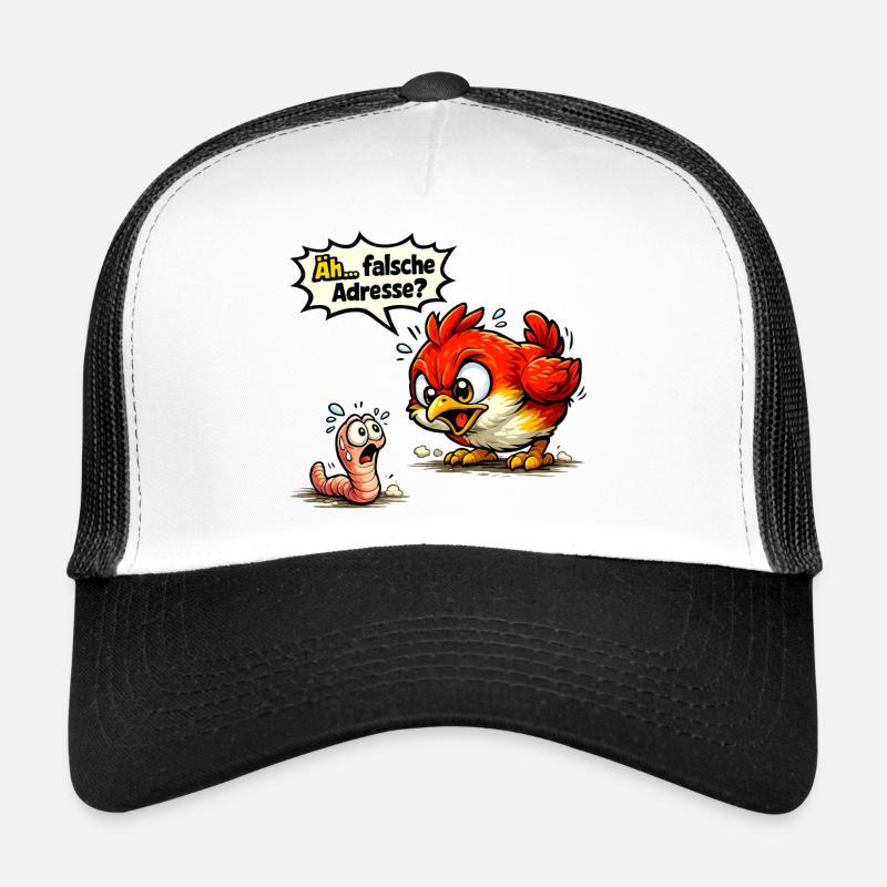 Funny Bird Worm Saying Gift Trucker Cap