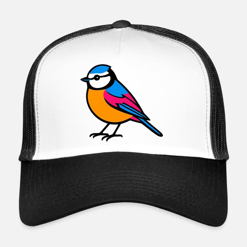 Mésange Bleue Flat Design Minimalist Casquette trucker 