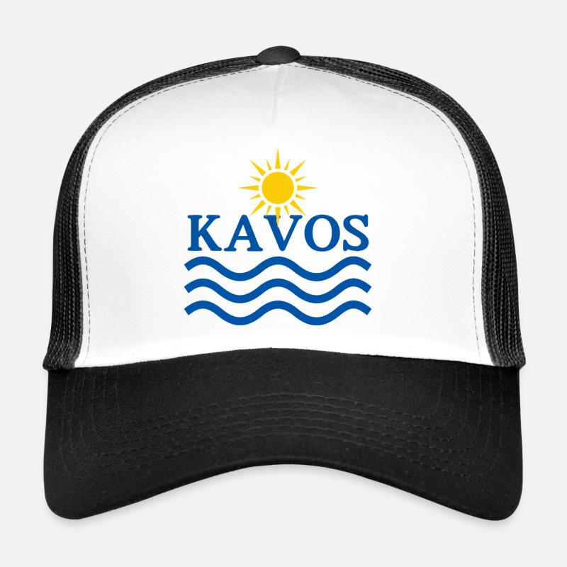 KAVOS Coastal Sun Waves - Trucker Cap - white/black