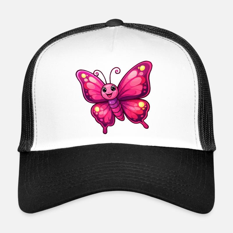 Cuddly Pink Butterfly Trucker Cap
