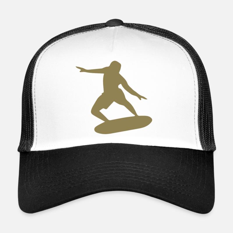 Silhouette de surfeur Surf Minimaliste Casquette trucker 