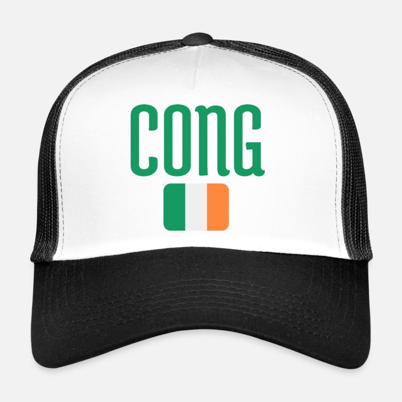 Cong Irish Flag Typography Trucker Cap