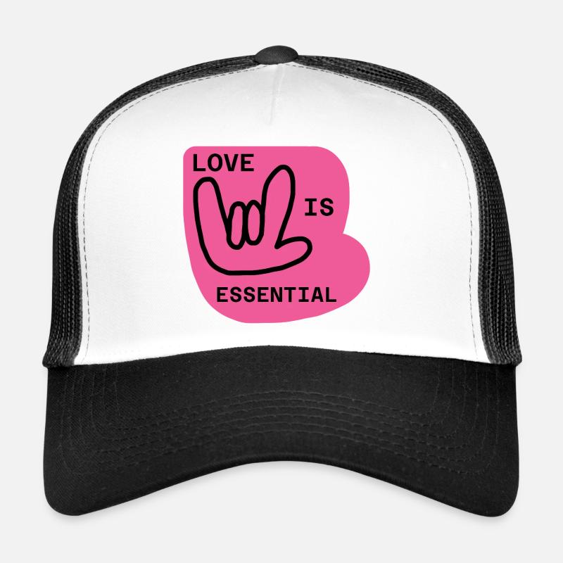 Love is Essential - Trucker Cap - Weiß/Schwarz