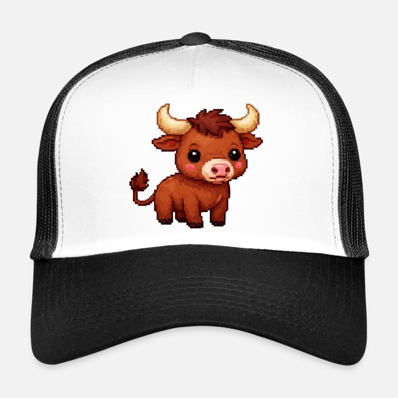Pixelbulle Knuddelbull - Trucker Cap - Weiß/Schwarz
