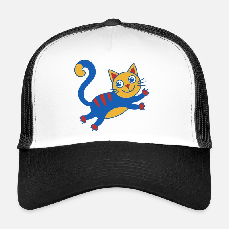 Saut magique du chat coloré Casquette trucker 