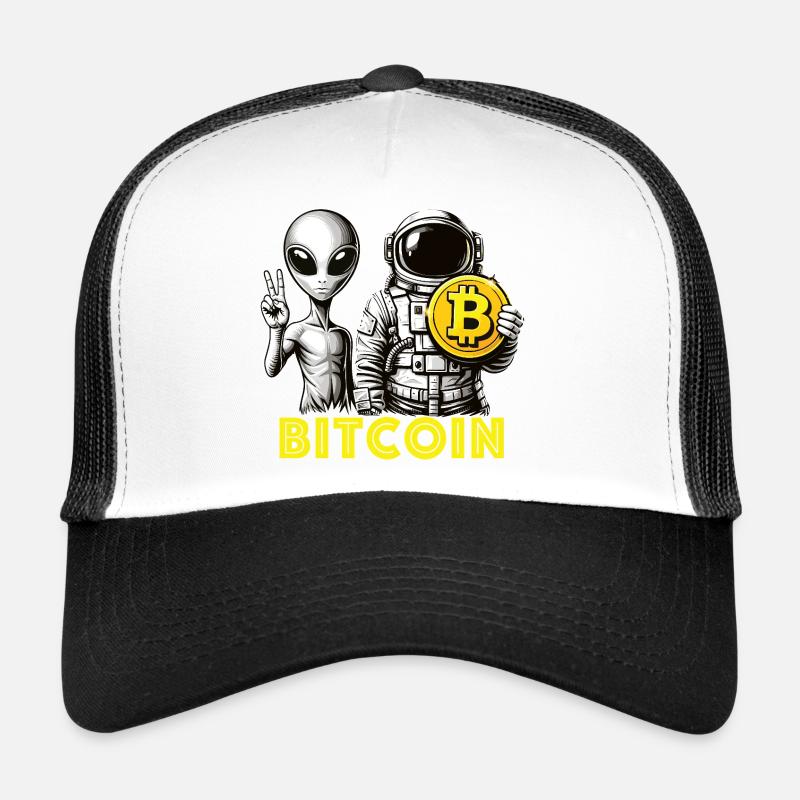 Bitcoin Alien Astronaut Crypto To The Moon Trucker Cap