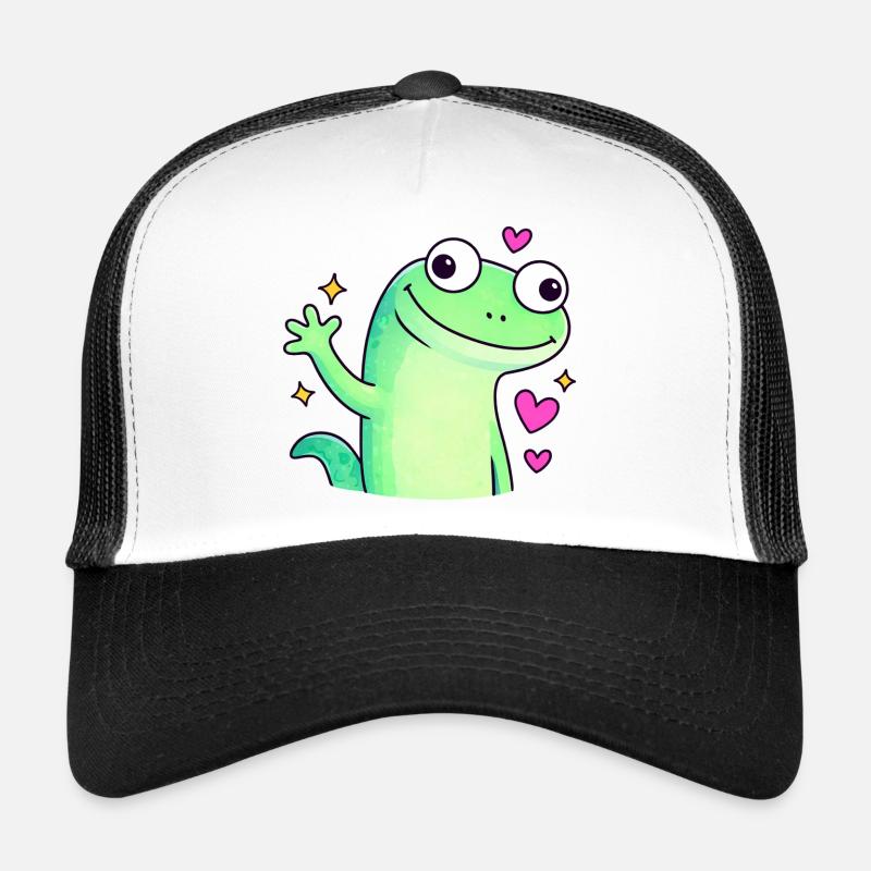 Cute Doodle Chameleon Shirt | Lizard Lizard Lizard Trucker Cap