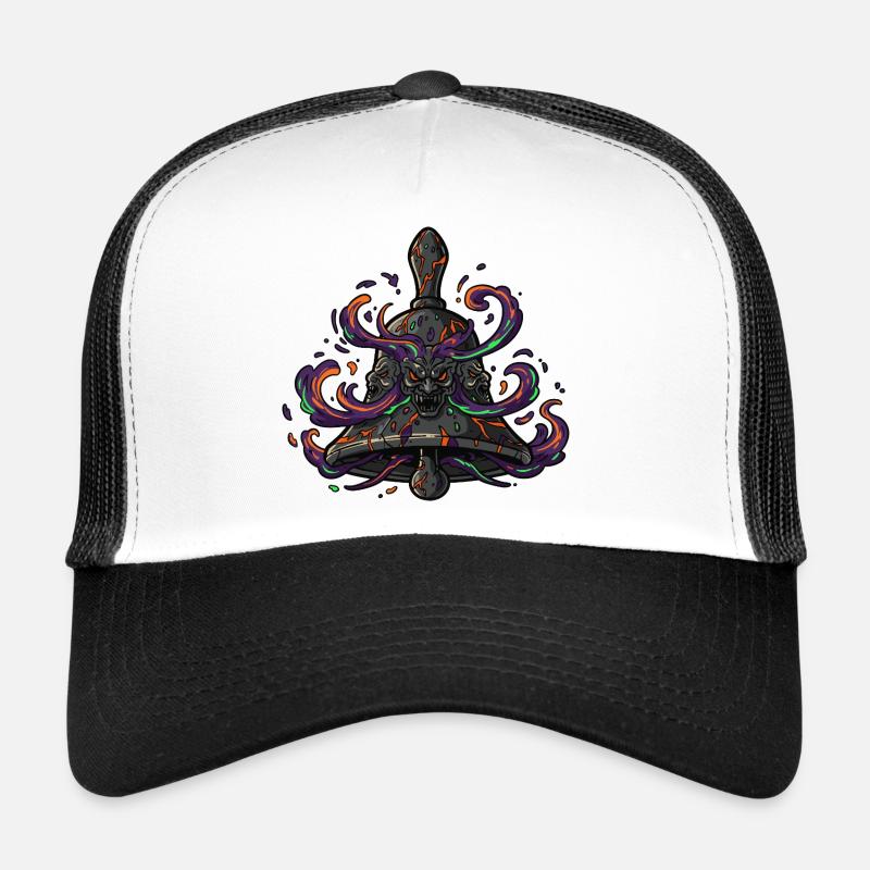 Skull Bell Neon Trucker Cap