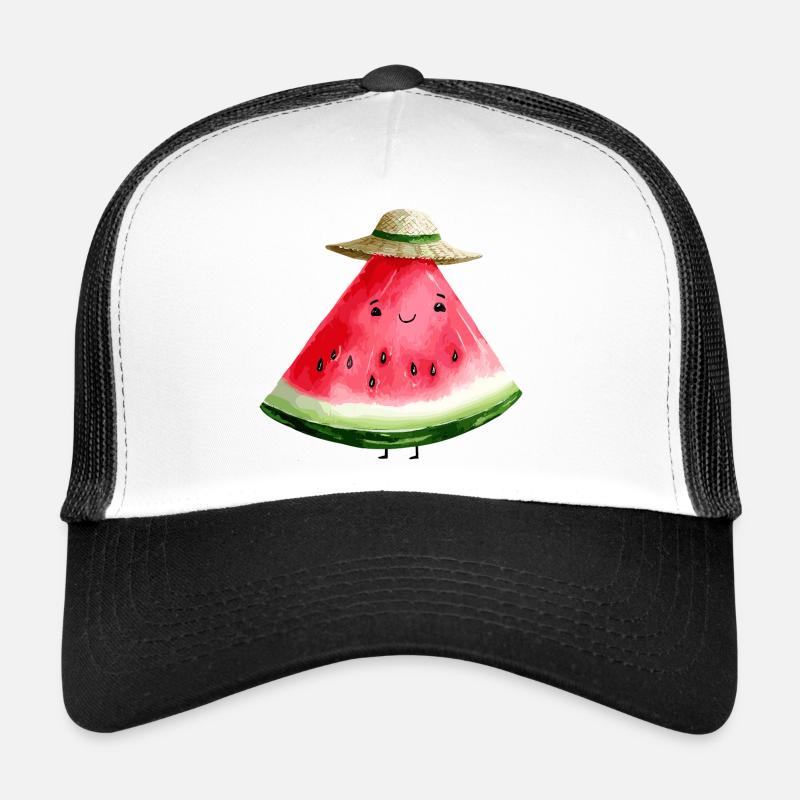 Kawaii Wassermelone mit Sonnenhut Trucker Cap
