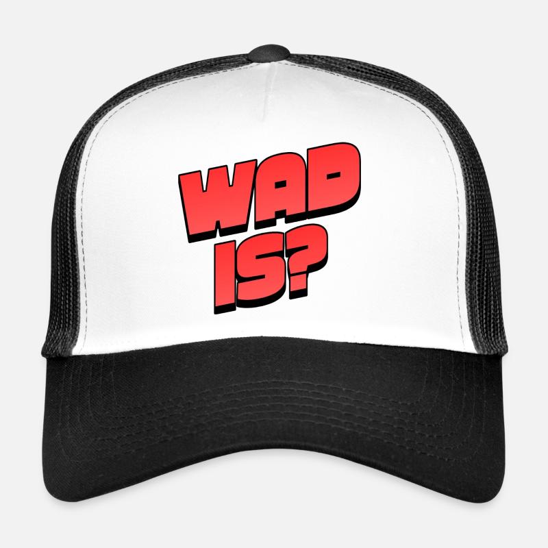 WAD 15 Neon Bold Typographe - Casquette trucker - blanc/noir